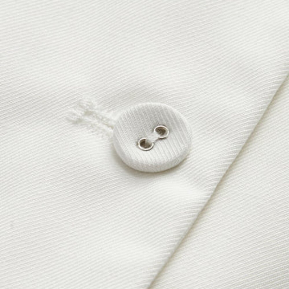 Solid Asymmetrical Straight Leg Pants Set (White) - image 3